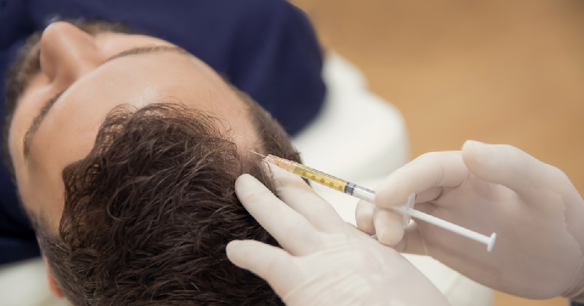 Man receiving PRP and PRF treatment in Mesa, AZ